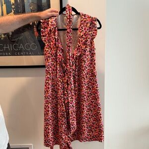 Kate Spade Pink and Black Patterned Mini Dress